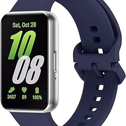 VEMIGON Sport Band Compatible with Samsung Galaxy Fit 3, Soft Silicone Replacement Watch Straps with Classic Clasp, Quick Release Metal Adapter wristband for Galaxy Fit3 2024 SM-R390 Men Women-picture-29