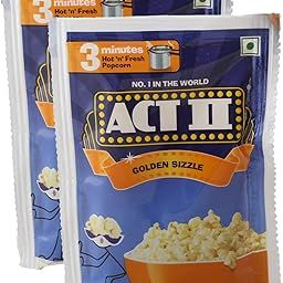 Star Combo - Act II Instant Popcorn Golden Sizzle, 40g (Pack of 2) Promo Pack-image-46