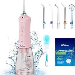 Water Flosser for Teeth, 300ML Cordless Oral Irrigator Rechargeable Dental Flosser Picks with 5 Modes 5 Jet Tips,IPX7 Waterproof Teeth Cleaner for Braces Gum Care, Home Travel Use-85