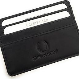 RFID Protected Leather Slim Credit Card Holder Wallet for Man Women | Card Holder for Men Woman | Black-image-20