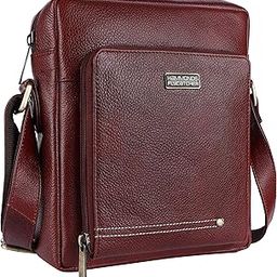 Genuine Leather Sling Bag for Men, Stylish and Spacious Side Bag for Men, Crossbody Bag for Men Daily Use, Travel, Adjustable Strap, 1 Year Warranty - Brown-image-3
