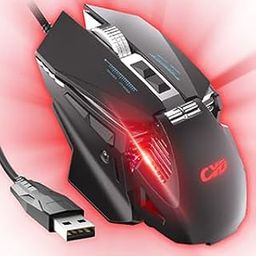 C300 Wired Gaming Mouse, RGB Mouse Gamer PC Gaming Mice with 7 Programmable Buttons, 12800 DPI, 6 Backlit Modes, Adjustable Weights, Comfort Grip for Windows, Mac-image-81