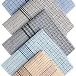 (6PCS) Men's/Gents Handkerchief, Rumal, Hanky, Hankies, 100% Cotton Premium Collection Handkerchiefs-image-53