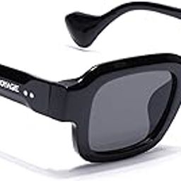 voyage Rectangle Sunglasses for Men & Women (Black Lens | Black Frame - MG7155)-picture-48