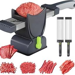 Kresal Manual Meat Slicer, Stainless Steel Meat Cutter for Home Use, Adjustable Thickness 2-4mm, Thin Meat Slicer for Beef, Pork, Chicken, Jerky, Deli Meat, Perfect for, Hot Pot, and Shredding-14