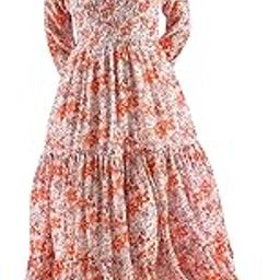 Women's Georgette Printed Casual Maxi Fit and Flare Dress-picture-18