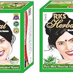 Herbal Henna Mehendi for Hair Women and Men | Natura l Henna Mehendi for Hair | Long Lasting & Silky Smooth Black Color | Organic Powder for Men and Women, Black 60g x 2-image-38