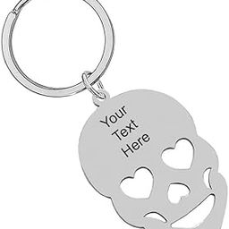 Personalized Punisher Skull Bikers Jewelry Silver Stainless Steel Keychain For Men And Women-picture-38