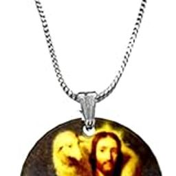 My Lord shepherd Jesus Crystal Religious Snake Chain Pendnet for Men and Women-picture-24