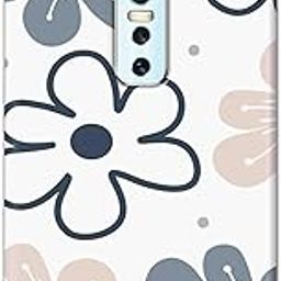 NDCOM for Vivo V17 Pro Back Cover Doodle of Flower Printed Hard Case-12