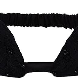by Q-One Hair Accessories, Beaded-Bow Embroidered, Handmade, Hair Band/HeadBand for Women, Girls with Elastic (Black, Pack of 1)-picture-35
