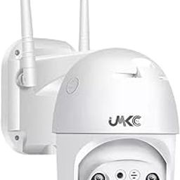 JNKC IP Camera Wireless Wi-Fi IP CCTV Security 1080p 5mp Ptz Outdoor Ip66 Waterproof Pan Tilt Speed Dome Home Surveillance Camera with Motion Detection Colour Vision with Adapter-0