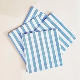 OPTICA WEAVES Square Chapati Cloth Covers – 15 Inch Roti Wrap | Traditional Roti Rumal – Pack of 4 (Blue Stripe)-image-66