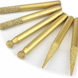 6Pcs 1/4" Shank Gold Brazed Diamond Router Finger Bit Set for Marble and Granite Edge Profiling/Cutting-26