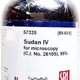 SRL Sudan IV for microscopy (C.I. No. 26105), 25gn, 95%, CAS: 85-83-6, Molecular Formula: C24H20N4O, Storage: Room Temperature, Shelf Life: 60 Months for laboratory and industrial use-image-97