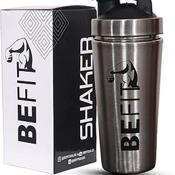 BeFit Stainless Steel Gym Shaker Bottle Shaker Bottles for Protein Shake 100% Leak Proof Guarantee Protein Shaker Sipper Bottle Pre Workout Steel Shaker With Measurement 500 ml Silver (small)-picture-15