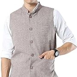 Eco-Friendly Men’s Sleveless Polycotton Mandarin Collar Modi Waistcoat/Nehru Jacket-picture-20
