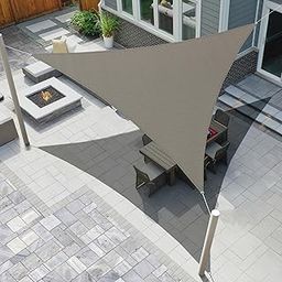HIPPO Triangle Shade Sail Affordable & Premium 230 GSM Sun Shade UV Block for Outdoor Car Parking Garden (Desert-Storm, 10FTX10FTX10FT)-image-58