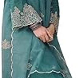 Women’s Viscose Silk Ethnic Suit Set with Dupatta | Brown Embroidered Straight Kurta Set | Elegant Festive Wedding for Women Girls-16
