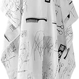 Hair Cutting Apron | Hairdressing Gown | Barber Cape for Salon & Home Use | Lightweight Nylon Printed Design | Adjustable Neck, Waterproof, Full Coverage Styling Sheet-image-67
