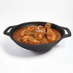 INEPTA Pride of Traditional Natural Strong Cast Iron Kadai Cookware with Flat Handles, Pre-Seasoned, Nonstick, 100% Pure, Toxin-Free, No Chemical Coating - 10 Inch Kadai (2.3 L Capacity)-picture-38