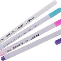 VELURA 5pcs 2mm Water Erasable Soluble Pen Vanishing Fabric Marker White|5 Pieces Water Erasable Pens| Fabric Painting & Decorating |Crafts-image-44