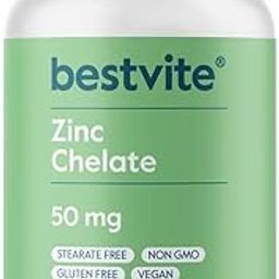Zinc Chelate 50mg (240 Vegetarian Capsules) - No Stearates - No Dicalcium Phosphate - Vegan - Non GMO - Gluten Free-17