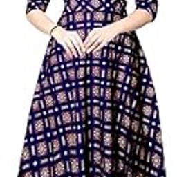 Women Beautiful Rayon Fabric Fit and Flare Maxi Dress Gown Kurties (Free Size Upto XXL)-picture-52