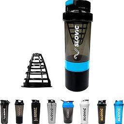 SLOVIC Leak-Proof Gym Shaker | Protein Shaker with Tornado Blender | BPA-Free | 500 ml with Extra Compartment | Pro-Shaker for Smoothly Mixing Any Supplement-image-9