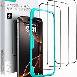 ESR 3 Pack for iPhone 16 Pro Tempered Glass, Screen Guard Film with Easy Installation Tool, 9H Hardness, Military-Grade Shatterproof, HD Clear, Scratch Resistant Screen Protector-2