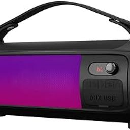 ZEBRONICS Rocket 500 20W Output, Portable Wireless Speaker with Bluetooth, TWS, 15h Backup, FM Radio, USB, AUX, 6.3mm Wired Mic Support, RGB Lights, Detachable Carry Strap-19