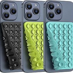 Double Sided Silicone Suction Phone Holder Mount, Silicon Accessory for iPhone and Android, Hands-Free Mirror Shower Phone Holder, TikTok Videos and Selfies (Combo D, 3PCS)-27