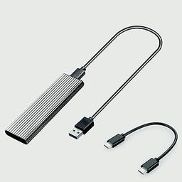 M.2 SATA NVME to USB 3.1 Hard Drive Enclosure Dual Protocol 10Gbps Aluminum Alloy Shell No Need to Drive-58