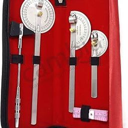 Cambia Goniometer Set of 3 with Medical Knee Hammer & Measuring Tape-21