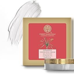 Forest Essentials Intensive Eye Cream with Anise | Reduces Fine Lines, Uner Eye Wrinkles, Dark Circles & Puffiness | For Women & Men | Soothing & Nourishing Ayurvedic Under Eye Cream | 15 g-45