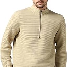 Men's Polyester Blend Casual High Neck Sweatshirt-image-42