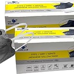 The Mask Lab - Grey Japanese Willow Mask with EN 149:2001+A1:2009 Approval- Pack of 40-3