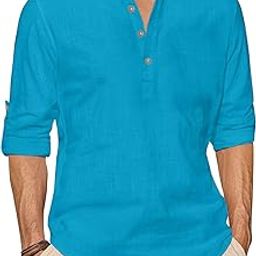 Men Cotton Blend Slim Fit Full Sleeve Short Kurta | Super Soft Stylish Kurta for Any Occasions (KRTBTN24)-image-76