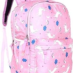 Pink Unicorn bagpack Fashion School Backpack Girls Bookbag Set Student Laptop Backpack College Going Bag-image-7