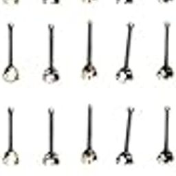 La Belleza Metal Nose Pin/Rings | Body Piercing Studs in White Stones (1 mm stone, 40 Piece Pack) for Girls and Women-image-31