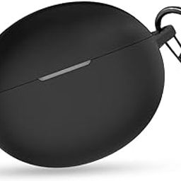LIRAMARK Silicone Cover Case with Carabiner Compatible with OnePlus Buds 4 (Black)-image-85