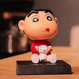 Vaoza Super Hero Action Figure Limited Edition Bobblehead with Mobile Holder for Car Dashboard, Office Desk & Study Table - Shinchan-image-0