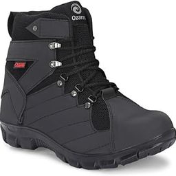 Ozarro Black Genuine Leather Steel Toe Safety Shoe M4443,10-image-64