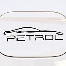 Solomon Enterprises Petrol Reflective Sticker for Car Fuel Tank lid,Decal Windows, Sides, Hood, Bumper, self Adhesive Waterproof Vinyl, (11.5cm X 1cm) Color (Black Petrol Car Style)-image-98