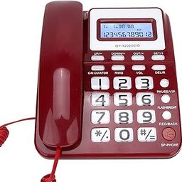 GOWENIC Corded Telephone Landline Telephone with Speaker Voice Recorder, Caller ID Display, Big Buttons, Mute Mode, Dual Interface, Calculator Function, Wired Telephone for Home/Hotel/Office (red)-picture-17