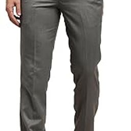 Men Poly Viscose Stretch Slim Fit Grey Formal Trouser-picture-29