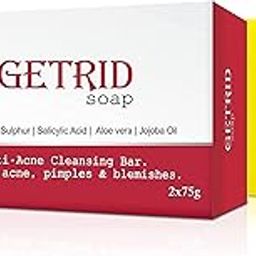 GETRID Anti-Acne Soap Bar – 2x75g | With Precipitated Sulphur, Salicylic Acid, Aloe Vera & Jojoba Oil | Deep Cleansing & Oil Control | For Pimples, Blemishes & Breakouts.-image-43