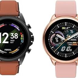 Fossil Gen 6 Display Wellness Edition Pink Smartwatch FTW4071, Gen 6(44Mm, Brown Color) Mens Smartwatch with Amoled Screen, Alexa Built-in, Snapdragon 4100-43