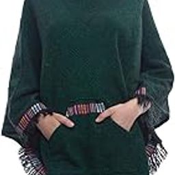 Women's Poncho Tribal Hooded V Poncho Cape with Fringes Vegan Wool Wrap Handmade Ethically Sourced Fair Trade Unisex-picture-18