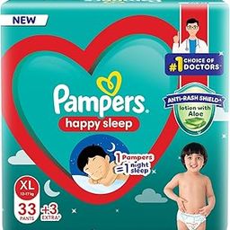 Pampers Happy Sleep Pant Style Baby Diapers, X-Large (XL), 36 Count, 1 Pampers = 1 Night Sleep, with Anti Rash Shield, 12-17 Kg Diapers-image-4